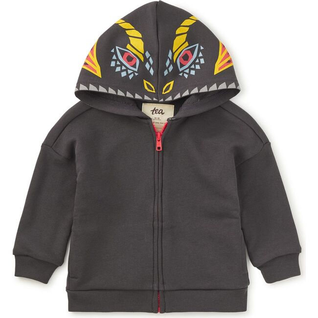 Dragon Hood Easy Fit Hoodie, Pepper - Sweatshirts - 5