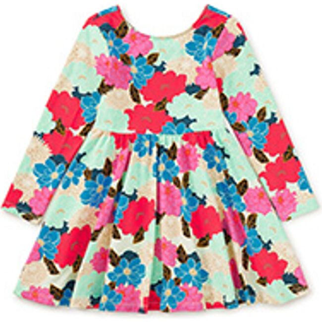Printed Ballet Dress, Peonies & Chrysanthemums