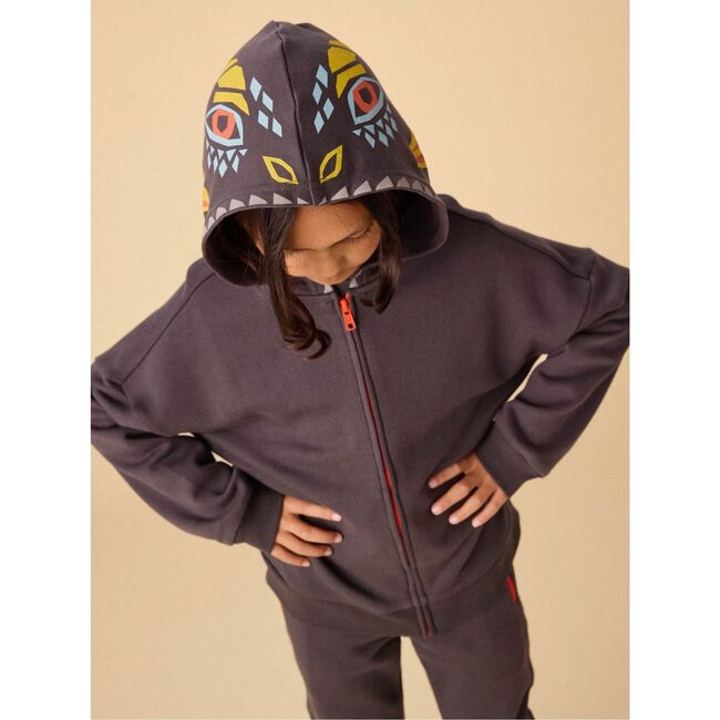 Dragon Hood Easy Fit Hoodie, Pepper - Sweatshirts - 6
