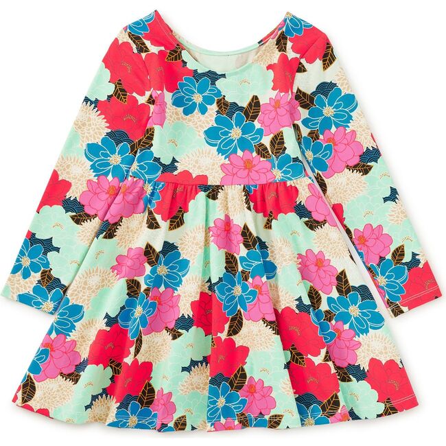 Printed Ballet Dress, Peonies & Chrysanthemums - Dresses - 3