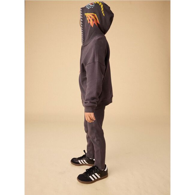 Dragon Hood Easy Fit Hoodie, Pepper - Sweatshirts - 7