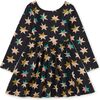 Printed Ballet Dress, Colorblock Metallic Stars - Dresses - 2