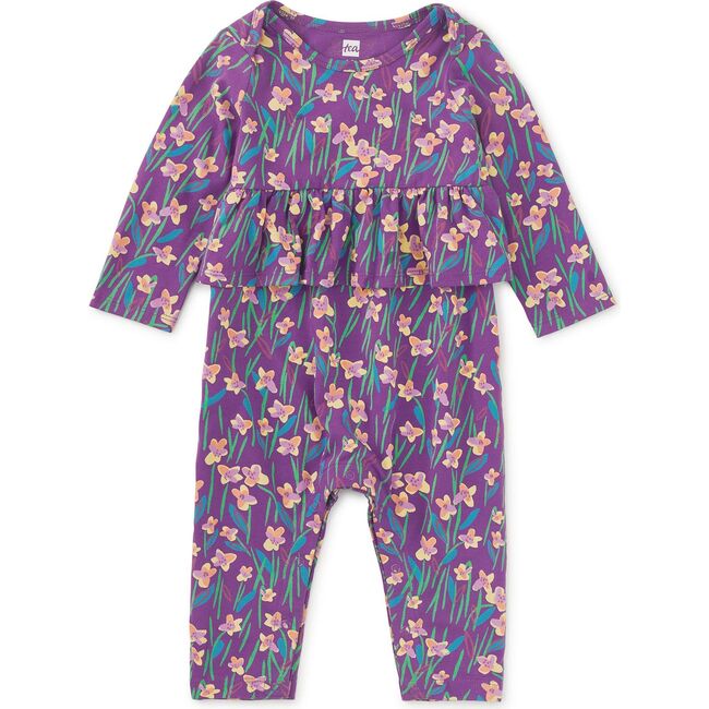 Pretty Peplum Baby Romper, Perfume Jasmine - Rompers - 2