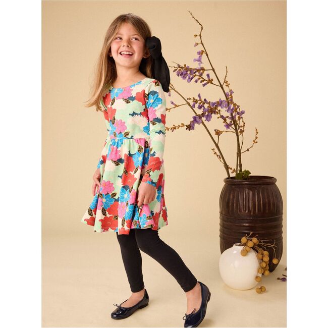 Printed Ballet Dress, Peonies & Chrysanthemums - Dresses - 6