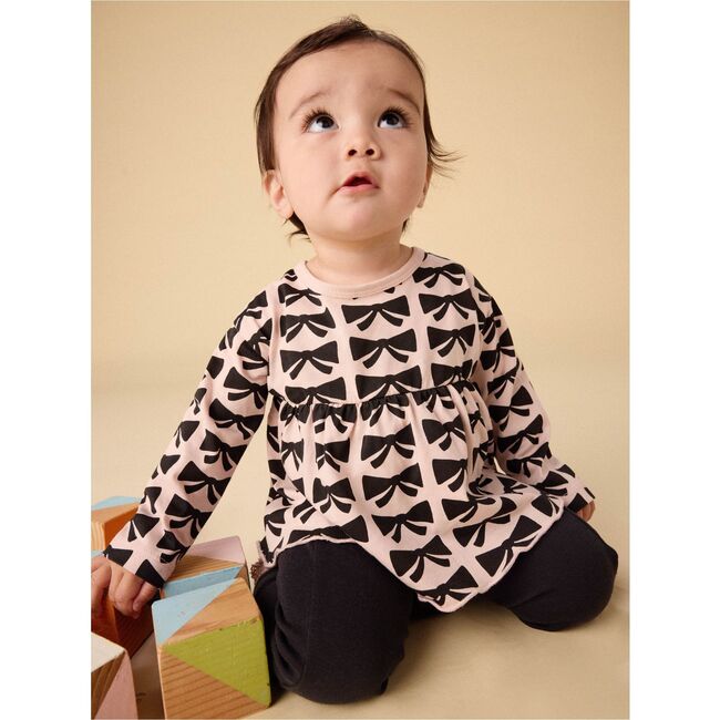Peplum Top & Pants Baby Set, Bow - Mixed Apparel Set - 3