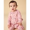 Pretty Peplum Baby Romper, Rainbow Unicorn - Rompers - 4