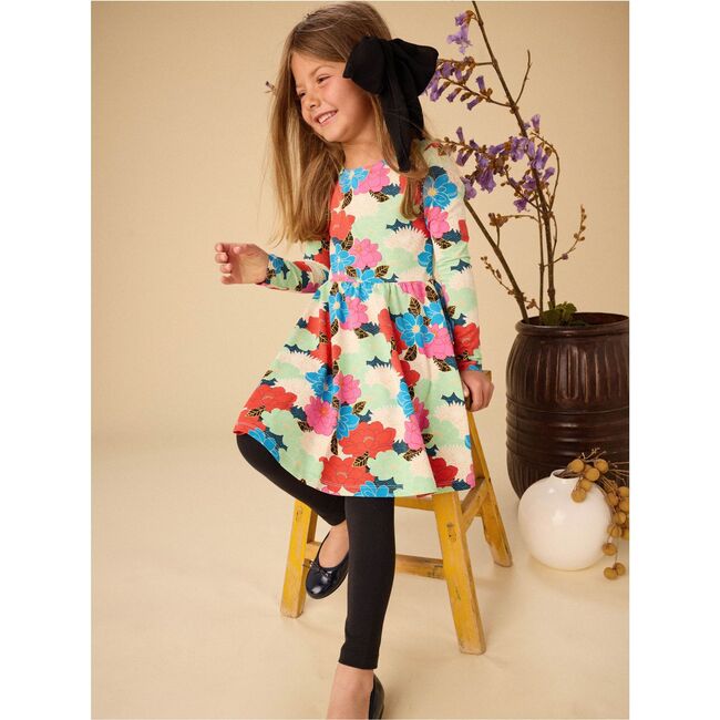 Printed Ballet Dress, Peonies & Chrysanthemums - Dresses - 7