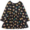 Printed Ballet Dress, Colorblock Metallic Stars - Dresses - 4