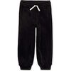 Easy Fit Very Velour Joggers, Jet Black - Sweatpants - 1 - thumbnail