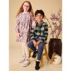 Corduroy Henley Shirtdress, Japanese Mini Floral - Dresses - 4