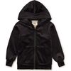 Cat Ears Velour Hoodie, Jet Black - Sweatshirts - 2