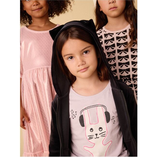 Bunny Bop Graphic Tee, Urchin Purple - T-Shirts - 4