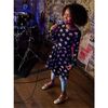 Printed Ballet Dress, Colorblock Metallic Stars - Dresses - 7