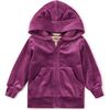 Cat Ears Velour Hoodie, Cosmic Berry - Sweatshirts - 5