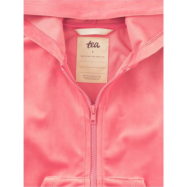 Cat Ears Velour Hoodie, Mauveglow - Sweatshirts - 4