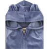 Bear Ears Velour Baby Hoodie, NAVAL BLUE - Sweatshirts - 2