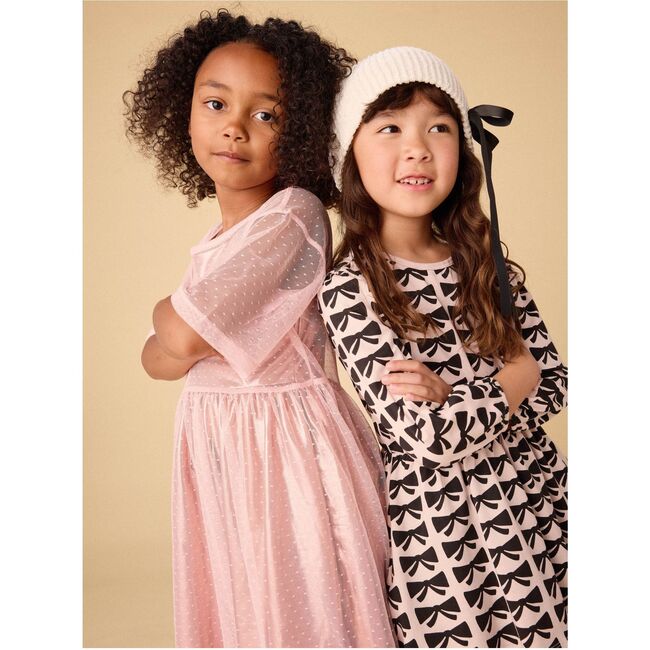 Blouson Sleeve Pocket Dress, Bow - Dresses - 5
