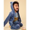 Bear Ears Velour Baby Hoodie, NAVAL BLUE - Sweatshirts - 4