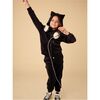 Cat Ears Velour Hoodie, Jet Black - Sweatshirts - 7