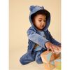 Bear Ears Velour Baby Hoodie, NAVAL BLUE - Sweatshirts - 5