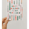 Teacher Happy Holidays Card Set of 3 - Greeting Cards - 2