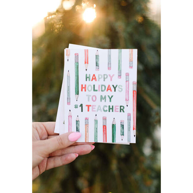 Teacher Happy Holidays Card Set of 3 - Greeting Cards - 4
