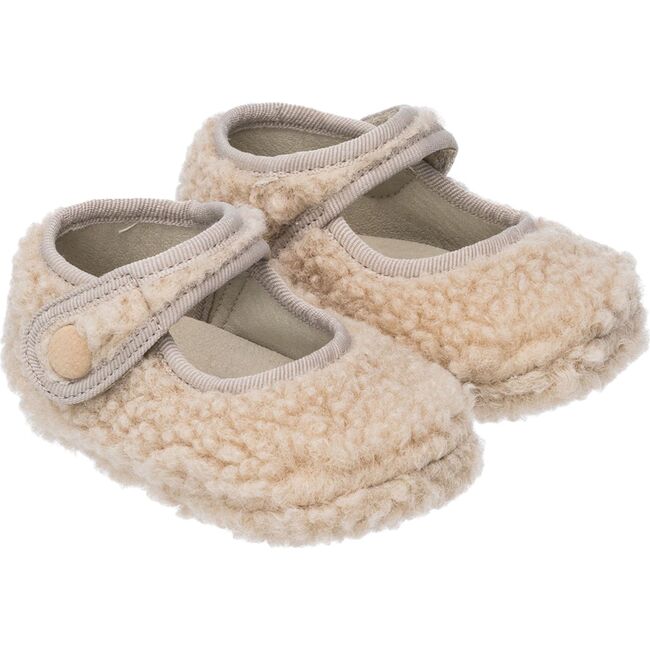 Shearling Baby Mary Jane, Beige