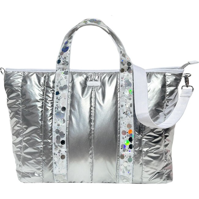 MORE METALLIC PUFFER CONFETTI TRAVEL BAG