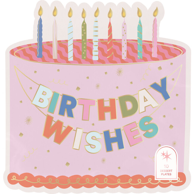 MAKE A WISH CAKE 8 IN DESSERT PLATE
