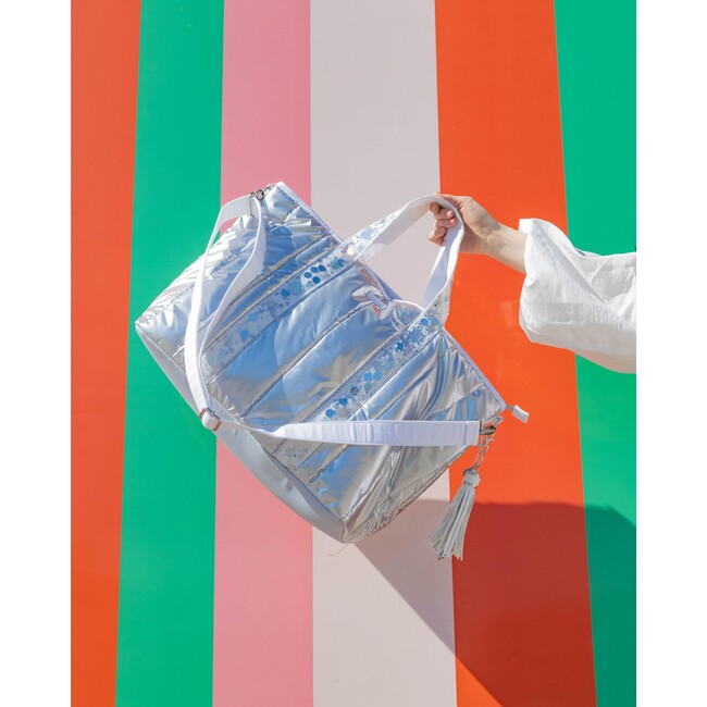 MORE METALLIC PUFFER CONFETTI TRAVEL BAG - Bags - 5
