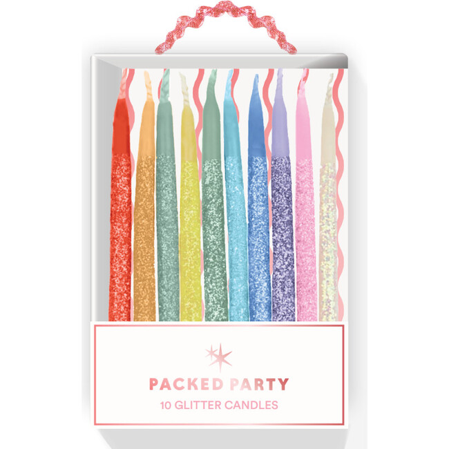 Glitter Wishes Rainbow Birthday Candle Set