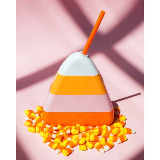 Candy Corn Sipper with Straw - Drinkware - 2