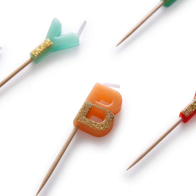 Big Birthday Energy Glitter Birthday Candles Set - Party Accessories - 3