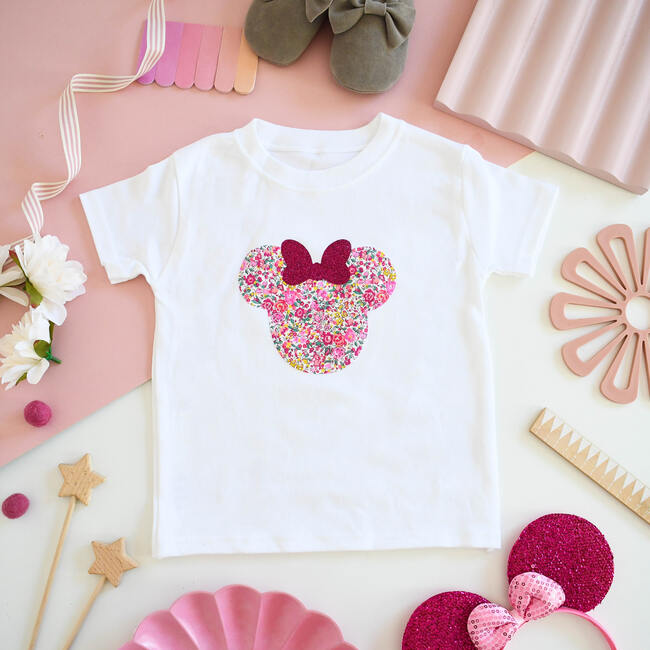 Liberty of London Childrens Minnie Mouse Short Sleeve T-Shirt, White - T-Shirts - 2