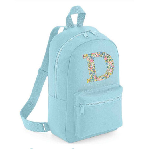 Liberty Of London Personalised Mini Backpack, Light Blue