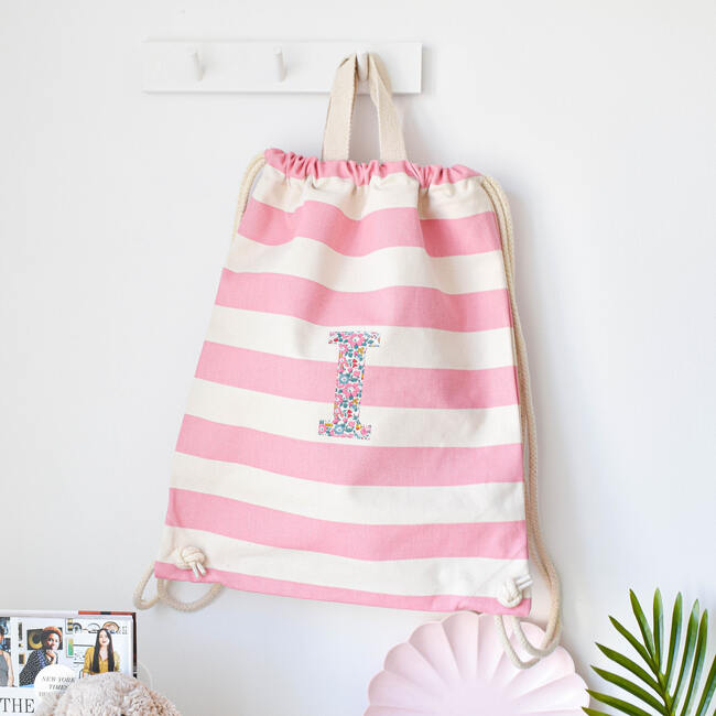 Liberty Of London Personalised Drawstring Bag, Pink