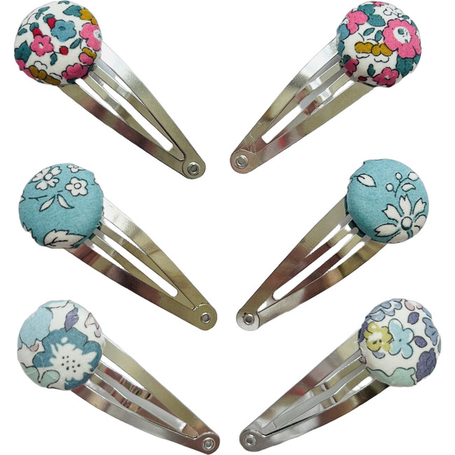 Liberty of London Hair Clip Set, Teal