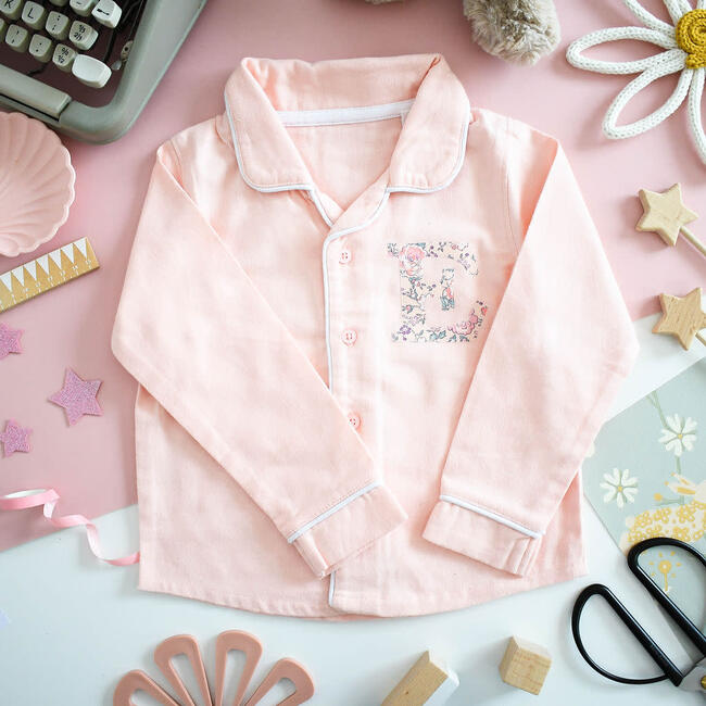 Liberty of London Children's Personalised Classic Pyjamas, Pink - Pajamas - 3