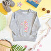 Liberty of London Children's Birthday Jumper, Grey - Sweatshirts - 3 - thumbnail