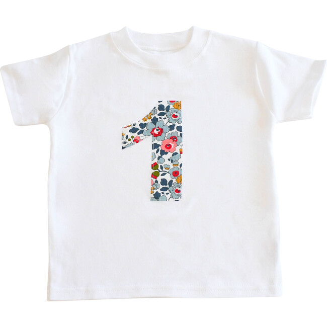 Liberty of London Children's Birthday Short Sleeve T-shirt, White
