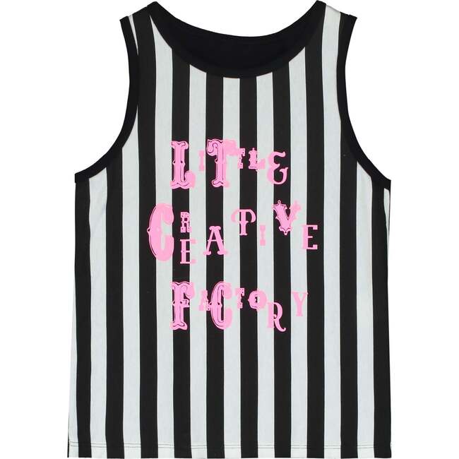 Soft Black Striped Tank T-Shirt
