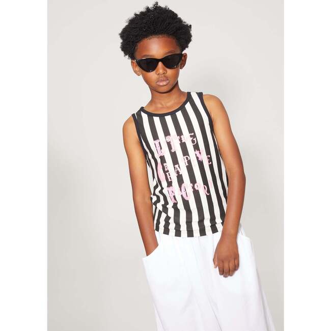 Soft Black Striped Tank T-Shirt - T-Shirts - 2
