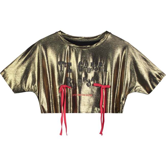 Soft Gold Crop T-Shirt