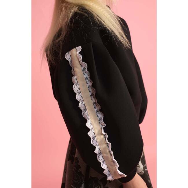 Neoprene Lace Ballon Sweatshirt - Sweatshirts - 4