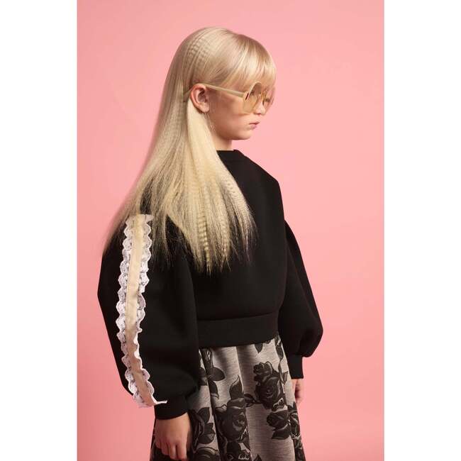 Neoprene Lace Ballon Sweatshirt - Sweatshirts - 5