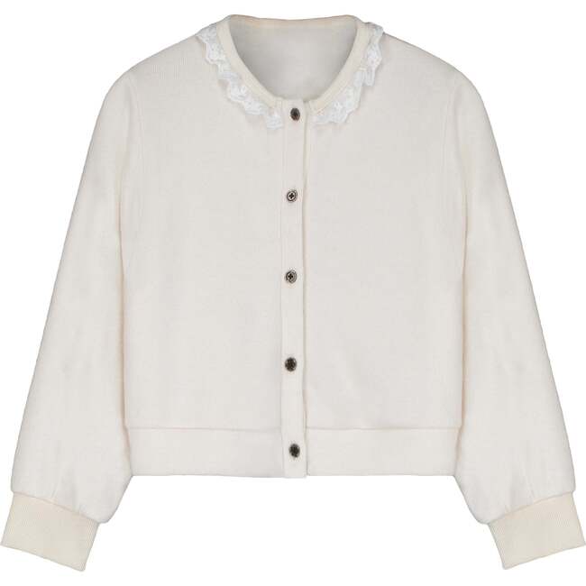 Knit Lace Cardigan Cream