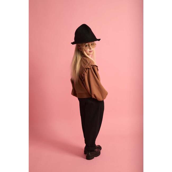 Lace Heart Sweatshirt Dark Brown - Sweatshirts - 3