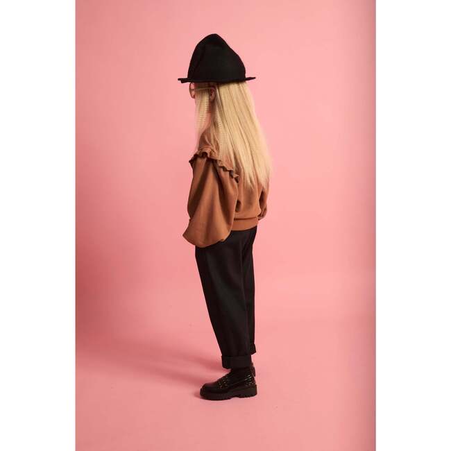 Lace Heart Sweatshirt Dark Brown - Sweatshirts - 4