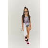 Black Striped Bathing Suit - One Pieces - 2