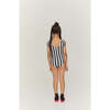 Black Striped Bathing Suit - One Pieces - 3